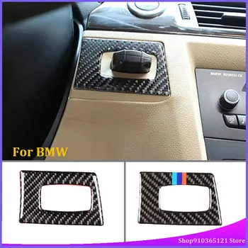 Za BMW Serije 3 E90 E92 2005-2012 ključavnična luknja Pravi Okvir iz Ogljikovih Vlaken (Mehka) Car Interior Spremembo Delov