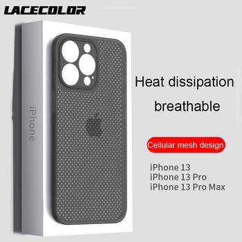 Odvajanje toplote Dihanje Hlajenje Ohišje Za iPhone 14 13 12 11 Pro Max Mini Navaden Barvni Ultra Tanek Bumper Silikonski Pokrov Coque