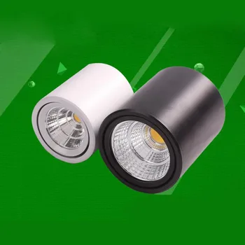 12PCS/veliko Zatemniti Novo COB LED Downlight Vrtljiv 10W/15W/20w Spot Luči Površine Vgrajena Stropna Svetilka Razsvetljave v Zaprtih prostorih