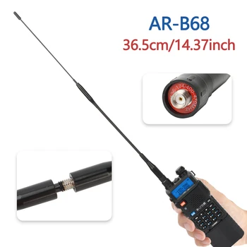 ABBREE Dual Band VHF/UHF AR-B68 SMA Ženski 360 mm dolga Antena Za baofeng UV-5R UV-82 BF-888S walkie talkie Dva Načina Radio