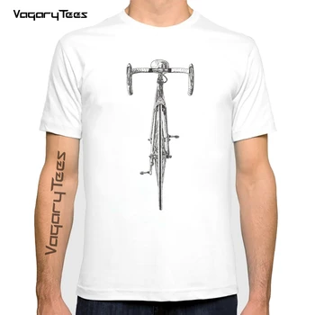 Vagarytees 2022 Kolesa Spredaj Profil T-majica, Kratki Rokavi T Shirt Krog Vratu Priložnostne Vožnja s kolesom Tee Tshirt