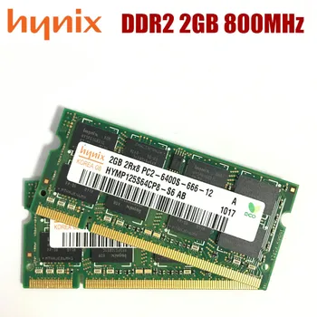 Hynix Čipov DDR2 2GB 2Rx8 PC2-6400S Laptoop RAM 2G 800MHz PC2 6400S Notebook Laptop Memory