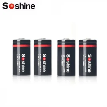 4PCS/VELIKO Soshine CR123 550mAh IFR 3.2 V 1.76 Wh LiFePO4 Baterije za polnjenje