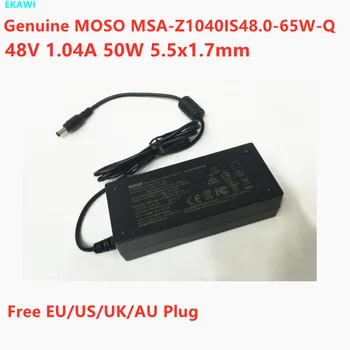 Resnično MOSO MSA-Z1040IS48.0-65W-Q 48V 1.04 A 50 W Stikalni napajalnik Za Hikvision Video Snemalnik POE Napajanje Polnilnik