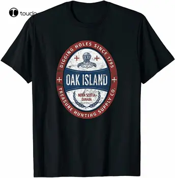 Hrast Otok Zaklad Lov Retro Templjarjev Vitez Zaklad Gi T-Shirt