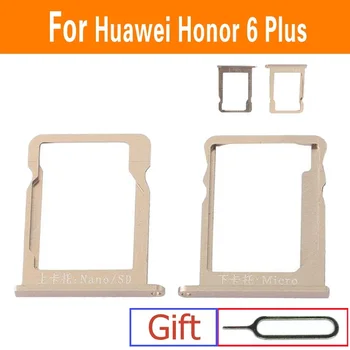 Originalne (GOR+ puščica) Pladenj za Kartico Sim Držalo za Huawei Honor 6 plus Kartice Sim Reže za bralnik Za Huawei Slavo 6 plus PE-TL10 Sim Adapter