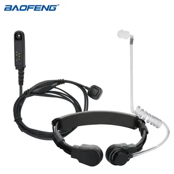 Baofeng Zraka Cev Grlo Vibracije Mic Slušalka za Baofeng UV-9R Plus UV-9R PRO UV-XR BF-9700 Nepremočljiva Walkie Talkie Slušalke