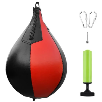 Boks Hitrost Žogo PU Usnje MMA Muay Thai Usposabljanje Presenetljivo Vreča Boks Punch Kit Žogo z Inflator Črpalka