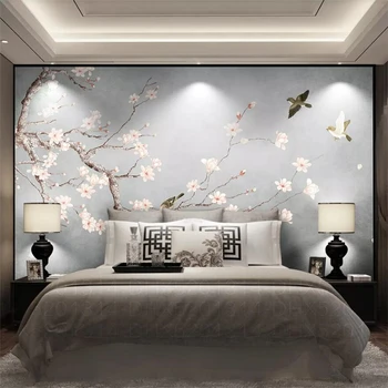 wellyu ozadje po Meri 3D zidana magnolija ročno poslikano pero in cvet Kitajski ozadju stene обои dekoracijo slikarstvo ozadje