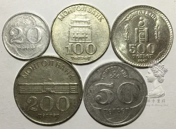 Redki Republika Mongolija 1994-2001 Celoten Sklop 5 Kosov Resnično Kovancev Pravi Original Kovanec