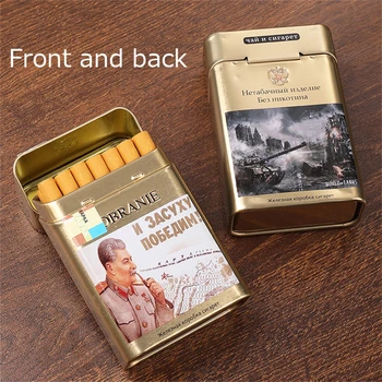 ZSSR Veliki Vodja Cigaretnega Primeru Ima 20 Cigaret ruske Vojaške Spominske plošče Kovinske Kajenje Polje Shranjevanje Cigaret Orodja