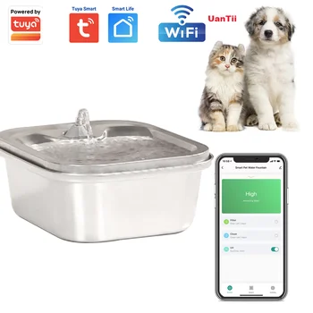Tuya Wifi Pet Vodnjak Smart Vodo, Napajalni 4L iz Nerjavnega Jekla Samodejni Pitne Razpršilnik App Remote Control