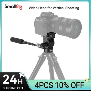 SmallRig Video Nastavek za Glavo,Vertikalno in Horizontalno Hitro Stikalo za Fotografiranje Glavo Stojala Compact 5 kg obremenjena s Teleskopski Ročaj