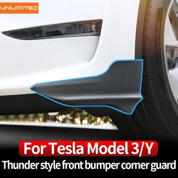 Thunder Slog Sprednji Odbijač Kotu Stražar Za Tesla Model 3 Model Y Avto Spredaj Palice lip Spredaj Zaščitna Dekoracijo Kit Pribor