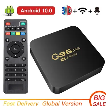 LEMFO Nove WIFI 4K Q96 MAX Smart TV Box 2.4/5 G Set Top Box Android 10.0 Global Media Player Android Quad Core Smart TV Box