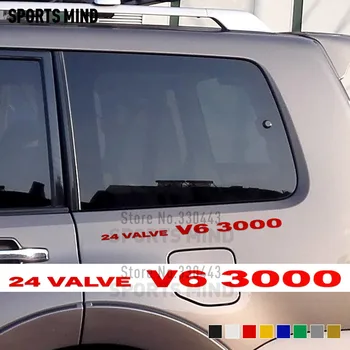 3 Pari 24 Ventil V6 3000 Vinil Avto Styling Za Mitsubishi Pajero Sport Shogun Montero Dodatki Avto Nalepke Za Avtomobile