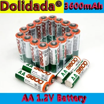 Dolidada 100% Nieuwe Aa Batterij 3600 Mah Oplaadbare Batterij, 1,2 V Ni-Mh Aa Batterij, Geschikt Voor Klokken, muizen, Računalniki