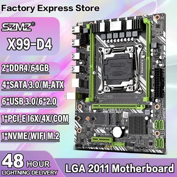 X99-D4 Motherboard LGA 2011-3 Z M. 2 Wifi in M. 2 NVME X99 Chipet Podporo Xeon E5 V3 / V4 Procesor In DDR4 RAM-a, do 64GB