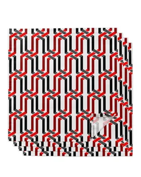 Sodobna Geometrijske Abstrakcije Srednjem Veku Tabela Napkin Nastavite Poroka Banket Tabela Mehko Krpo Čaj Brisače Mizi Handkerchief