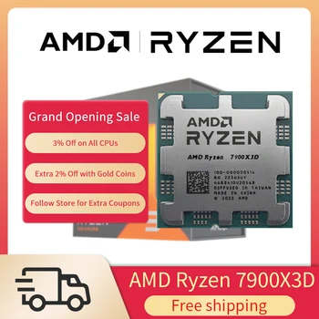 AMD Ryzen 9 7900X3D 4.4 GHz 12-Core 24-Nit CPU Procesor 5NM 128M Vtičnico AM5 Brez Ventilatorja