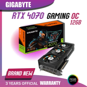 GIGABYTE RTX 4070 GAMING OC 12G Video Kartic GPU NVIDIA RTX 4070 GDDR6X 12GB Pomnilnik Grafične Kartice 192bit PCIE4.0 Nove Blagovne Znamke