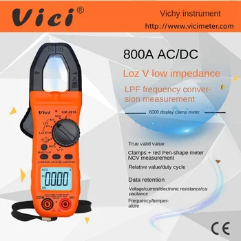 Vici Digital AC DC Držalni Meter Loški LPF Voltmeter 800A Trenutno Multimeter Ampermeter 60mF Kapacitivnost Odpornost Frekvenca Tester