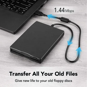USB Disketni Bralec Disk 3.5 Zunanji Prenosni 1.44 MB FDD Disketni Pogon za Windows 7 8 2000 XP, Vista Prenosni RAČUNALNIK Desktop