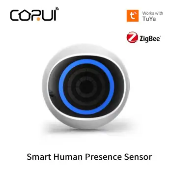 CORUI Tuya Zigbee Smart Človekovih Senzor Prisotnosti Mikro-motion Detect Človekovih Detektorja Gibanja Smart Povezanost S Luč, Sireno Alarm