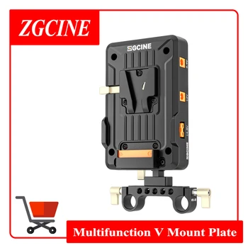ZGCINE VP1 V MOUNT Ploščo Standard V Baterijo V-Lock Ploščo Adapter PD 14.8 V Z 15 MM Palica Objemka za DSLR Fotoaparat