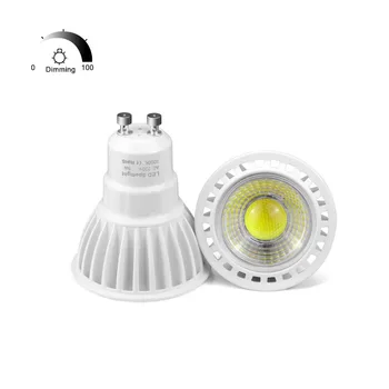 GU10 LED Žarnica svetilka 110V 220V 3W 5W 7W LED DC / AC Zatemniti COB LED Spot lahkega Aluminija Pozornosti