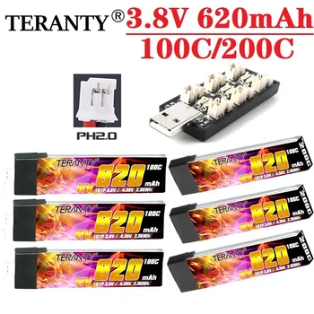 TERANTY Baterije 1S 3.8 PROTI 620mAh 100C/200C HV Lipo Baterije PH2.0 Plug Za Emax Tinyhawk Kingkong LDARC TINY7 FPV Brnenje Deli