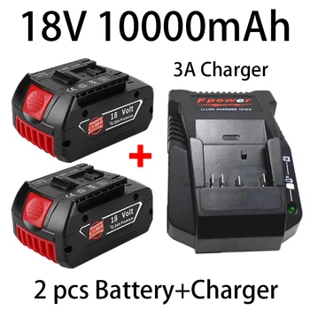 18V 10000mAh za Bosch Električni Vrtalnik 18V 10.0 Ah Li-ionska Baterija BAT609, BAT609G, BAT618, BAT618G, BAT614, 2607336236+polnilec