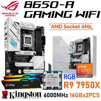 AM5 matične plošče in Kombinirani Asus ROG STRIX B650-GAMING WIFI AMD B650 Mainboard bo Ustrezala R9 7950X AM5 Procesor Kit Kingston DDR5 Pomnilnika
