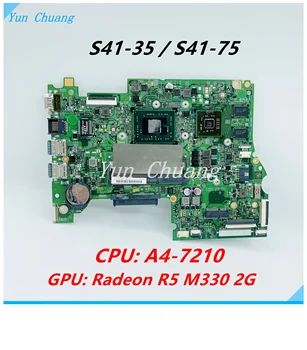 14235-1 488.03N04.0011 Za lenovo S41-75 S41-35 prenosni računalnik z matično ploščo Z A4-7210 CPU R5 M330 2G GPU LT415-AMD MB mainboard