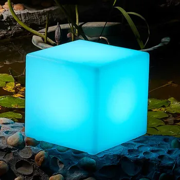Zunanji Luč Cube Led Pohištvo Vrtni Stoli Zunaj Nepremočljiva Plastičnih Vrt Fotelj Napolni Sij Pohištvo Led Cube Stol