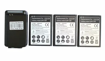 3x 3500mAh Zamenjava Li-ionska Baterija + USB Polnilnik Za SamSung Galaxy Note 2 II N7105 N7100 I605 I607 R950 T889 L900 I317