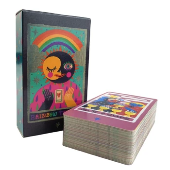 Rainbow Tarot 78-kart za Sonialazo Vedeževanje vedeževanje Igra s kartami Witchy Začetnik Tarot Učenje