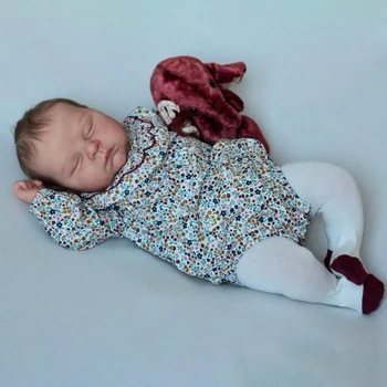 NPK 50 CM Mehka Telesa Prerojeni Spanje Dojenček Breskve Lutka s 3D Kože Več Plasti slika z roko Koren Hiar Dotik Lutka
