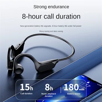 Kostno Prevodnost Slušalke Bluetooth 5.3 Brezžične Slušalke Nepremočljiva Športne Slušalke z Mikrofonom za Treninge Tekočo Vožnjo