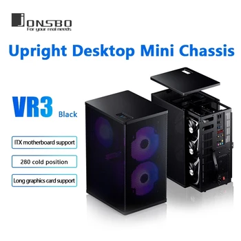 JONSBO VR3 Strežnik Majhno Ohišje za Shranjevanje Vse-V-Enem Multimedia 4 Trdi Disk, Ohišje PC Gamer Kabinet Z PCIE 3.0 Kabel
