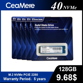 CeaMere 40PCS NVMe pogonu SSD, 1tb 2tb SSD M2 2280 250 GB 500 GB PCIe Notranji ssd Trdi Disk za lpatop namizje