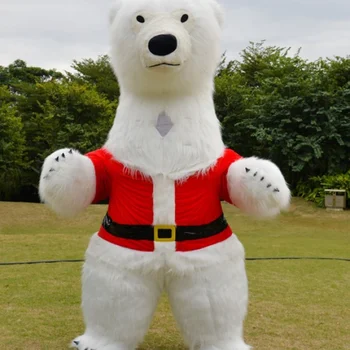 Božič Na Prostem Stranka Napihljivi Velikan Polarni Medved Kostum Božič Maskota Napihljivi Polnjene Živali Darilo Beli Medved Kostum