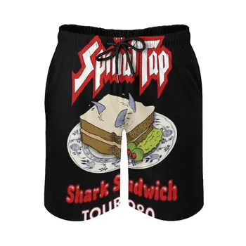 Spinal Tap-Shark Sendvič Tour 1980 Moške Plaža Hlače, Board kratke Hlače Bermuda Deskanje Plavati Hlače David St Hubbins Nigel Tufnel