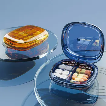 Prenosni Tabletke Organizator Primeru 6 Mrežo Prostor Potovanja Pillbox Skandinavski Slog Razpršilnik Medicine Škatle Izdajanje Medicinska oprema FU