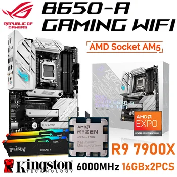 AM5 matične plošče in Kombinirani Asus ROG STRIX B650-GAMING WIFI AMD B650 Mainboard bo Ustrezala R9 7900X AM5 Procesor Kit Kingston DDR5 Pomnilnika