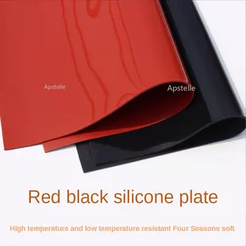 Rdeče/Črno Silikonske Gume Stanja Črnega Silikona 500X500mm 1 mm-10 mm Stanja Gume Mat Silikonski Folije za Toplotno Odpornost
