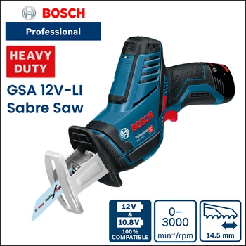 Bosch Profesionalni Akumulatorski Sabre GSA 12 V-Li Batni Videl 12V baterija Litij-Električni Videl, Kovin, Lesa, Rezanje