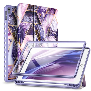 Za ipad Zraka 3 iPad Pro 10.5 Primeru za Celotno Telo, Trifold Stojalo Marmorja Ohišje z Auto Sleep/Wake &vgrajeni Zaslon Patron Pero, Držalo