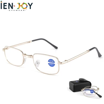 IENJOY Moški Ženske Bifocal Obravnavi Očala Anti-modra Svetloba Presbyopia Očala zložljiva Prenosna z ohišjem, ki je Presbyopia Očala