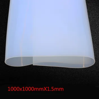 Prosojen Silikonske Gume Stanja 1000x1000mmX1.5 mm Mlečno Belo Silikonsko Gumo stanja
